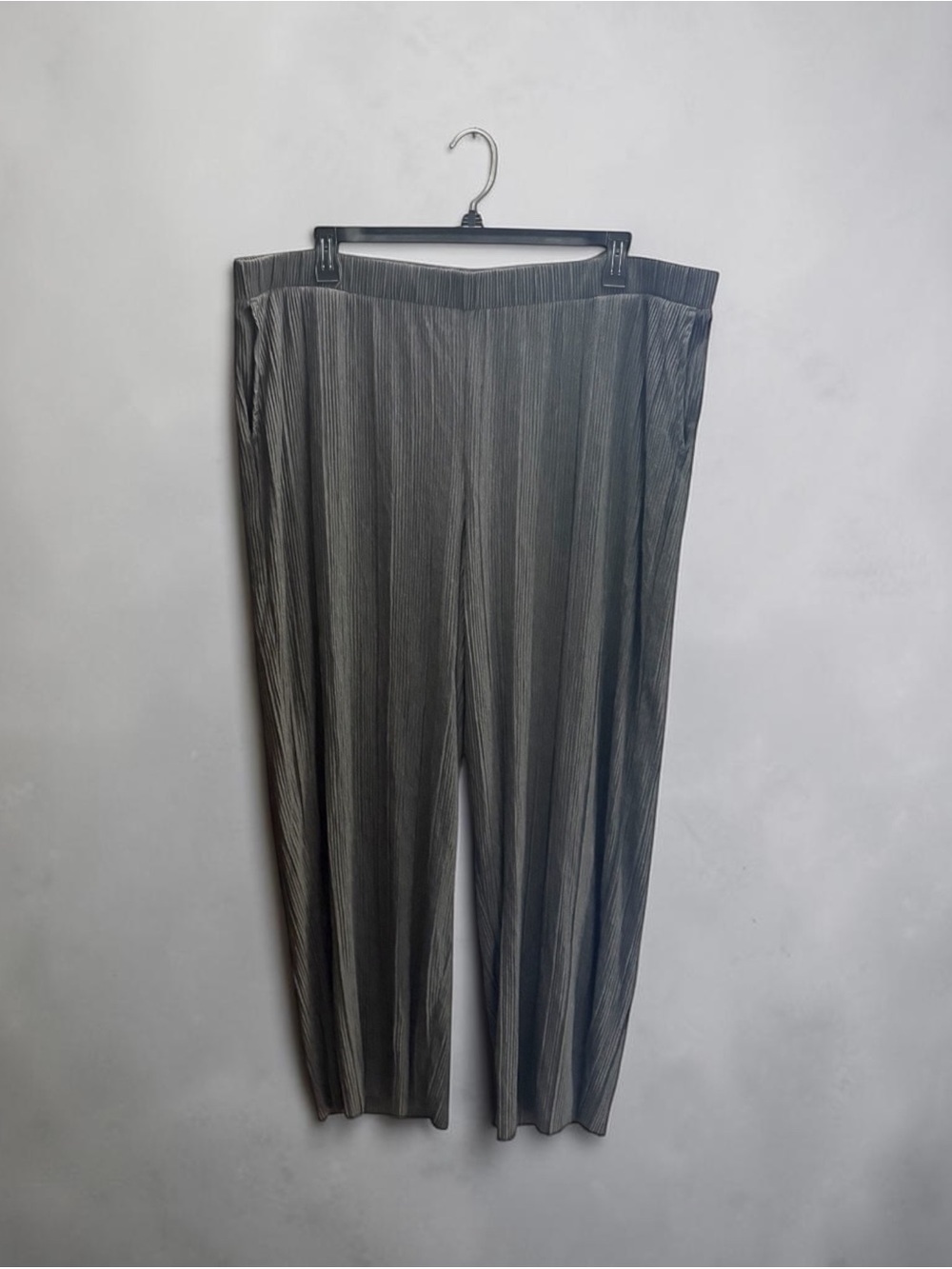 New J Jill Pure Jill Elements Pleated Wide Leg Pants Gray sz 3X New 44x32